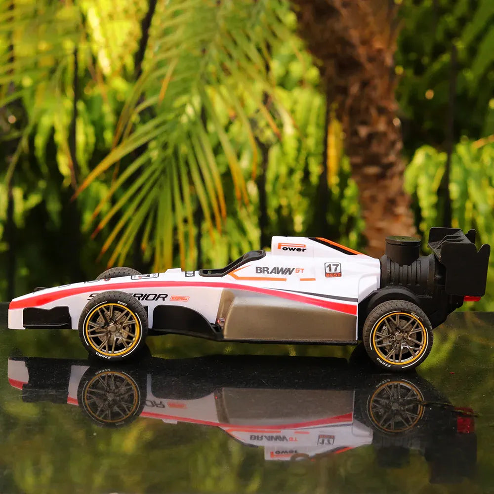 Speed Formula Remote Controlled Racing Car Toy with Lights and Spray Effect | Scale 1:14
