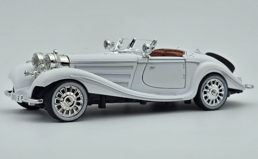 1936 Mercedes Benz 500K 1:24 Roadster Diecast Model car collectible | Assorted Colors