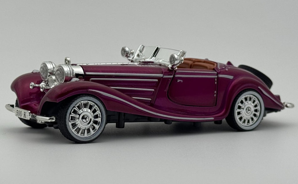 1936 Mercedes Benz 500K 1:24 Roadster Diecast Model car collectible | Assorted Colors