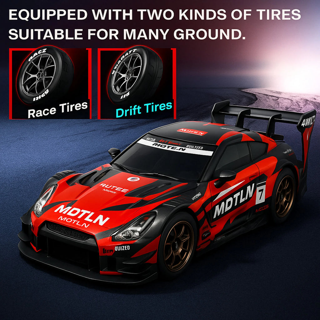 High Speed Drift RC Car – 25 km/h, 4X4 (1:16)(Red Track)
