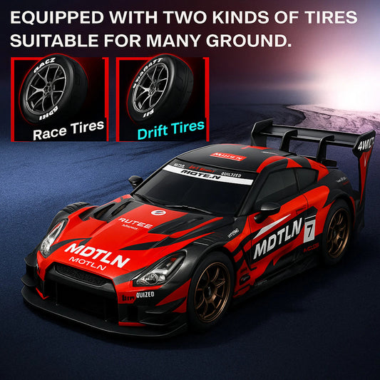 High Speed Drift RC Car – 25 km/h, 4X4 (1:16)(Red Track)