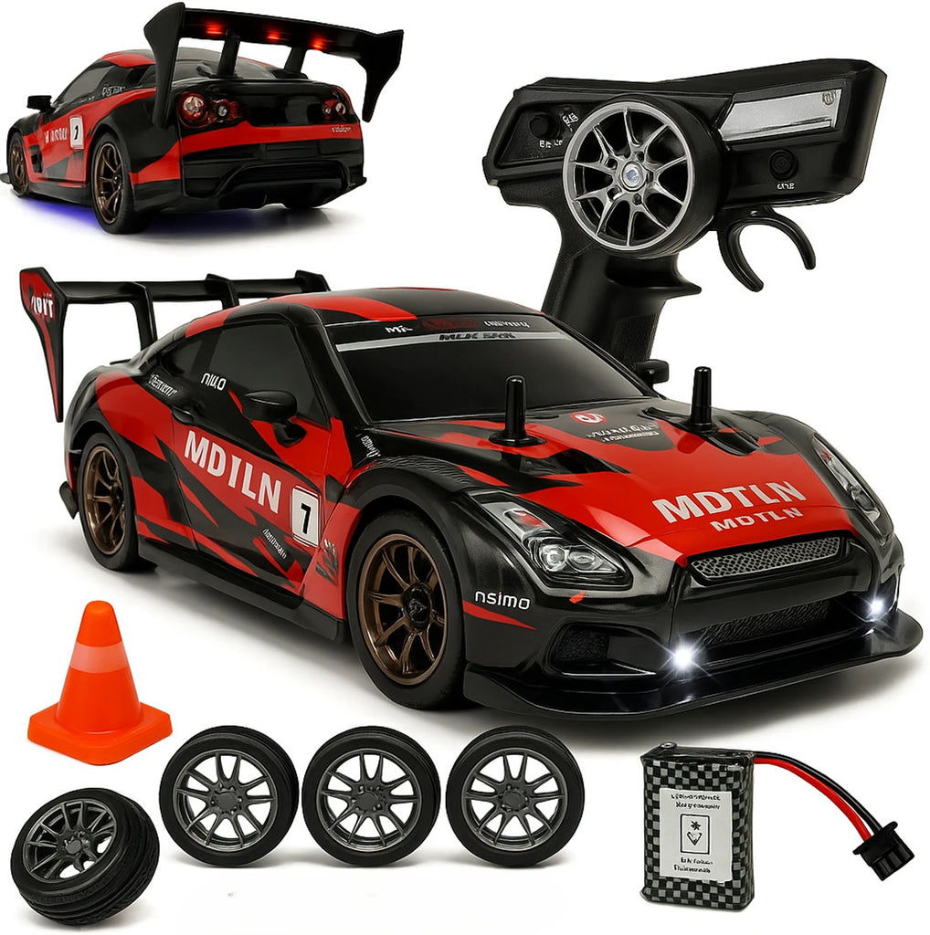 High Speed Drift RC Car – 25 km/h, 4X4 (1:16)(Red Track)