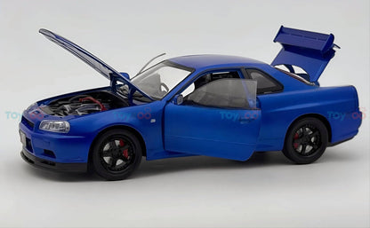 Nissan Skyline GT-R R34 1:18 Diecast Model Car - Big Car