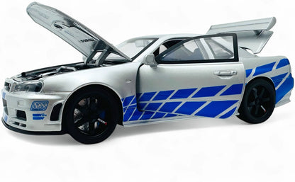 Nissan Skyline GT-R R34 1:18 Diecast Model Car - Big Car