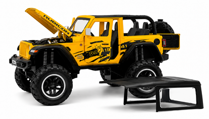Jeep Wrangler Rubicon Diecast 1:18 Scale Model Car with Removable Top - Big Size