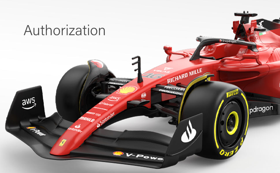 Rastar Authentic Licensed Ferrari F1 75 RC Car - Detailed Design, 2.4GHz Control