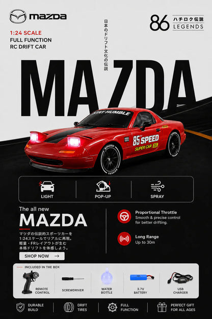 RX7 RC Drift Car (1:24) with smoke