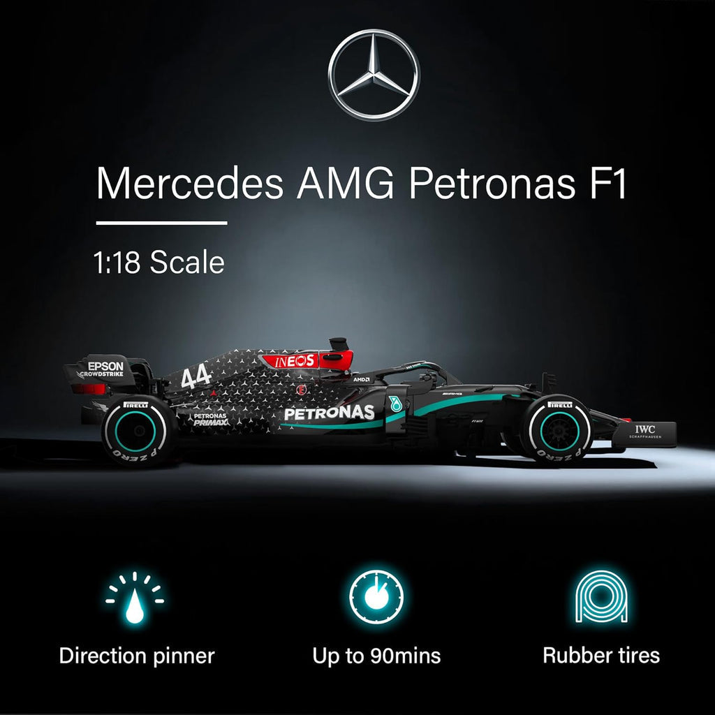 Rastar Authentic Licensed Mercedes-benz F1 W11 RC Car - Detailed Design, 2.4GHz Control