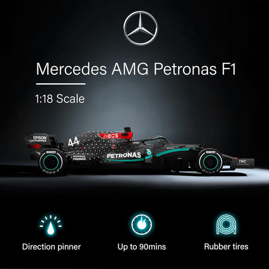 Rastar Authentic Licensed Mercedes-benz F1 W11 RC Car - Detailed Design, 2.4GHz Control