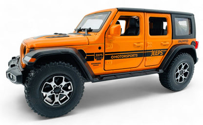 Jeep Wrangler 1:24 diecast scale model car collectible.