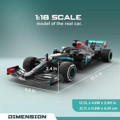 Rastar Authentic Licensed Mercedes-benz F1 W11 RC Car - Detailed Design, 2.4GHz Control