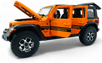 Jeep Wrangler 1:24 diecast scale model car collectible.
