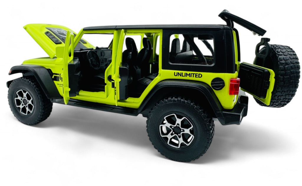 Jeep Wrangler 1:24 diecast scale model car collectible.