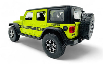 Jeep Wrangler 1:24 diecast scale model car collectible.