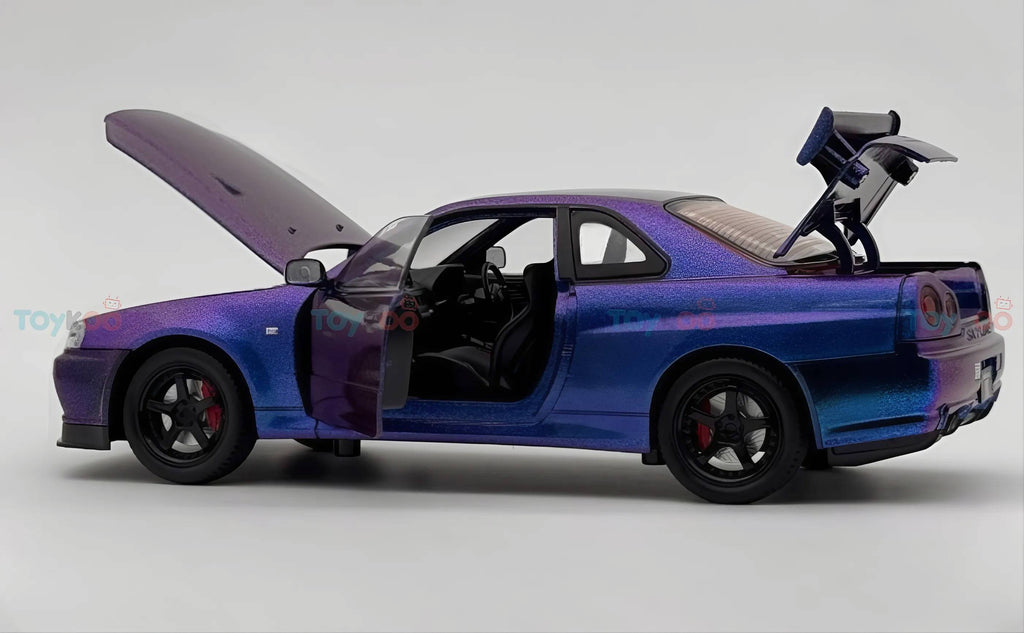 Nissan Skyline GT-R R34 1:18 Diecast Model Car - Big Car