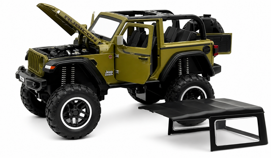 Jeep Wrangler Rubicon Diecast 1:18 Scale Model Car with Removable Top - Big Size