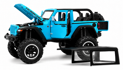 Jeep Wrangler Rubicon Diecast 1:18 Scale Model Car with Removable Top - Big Size