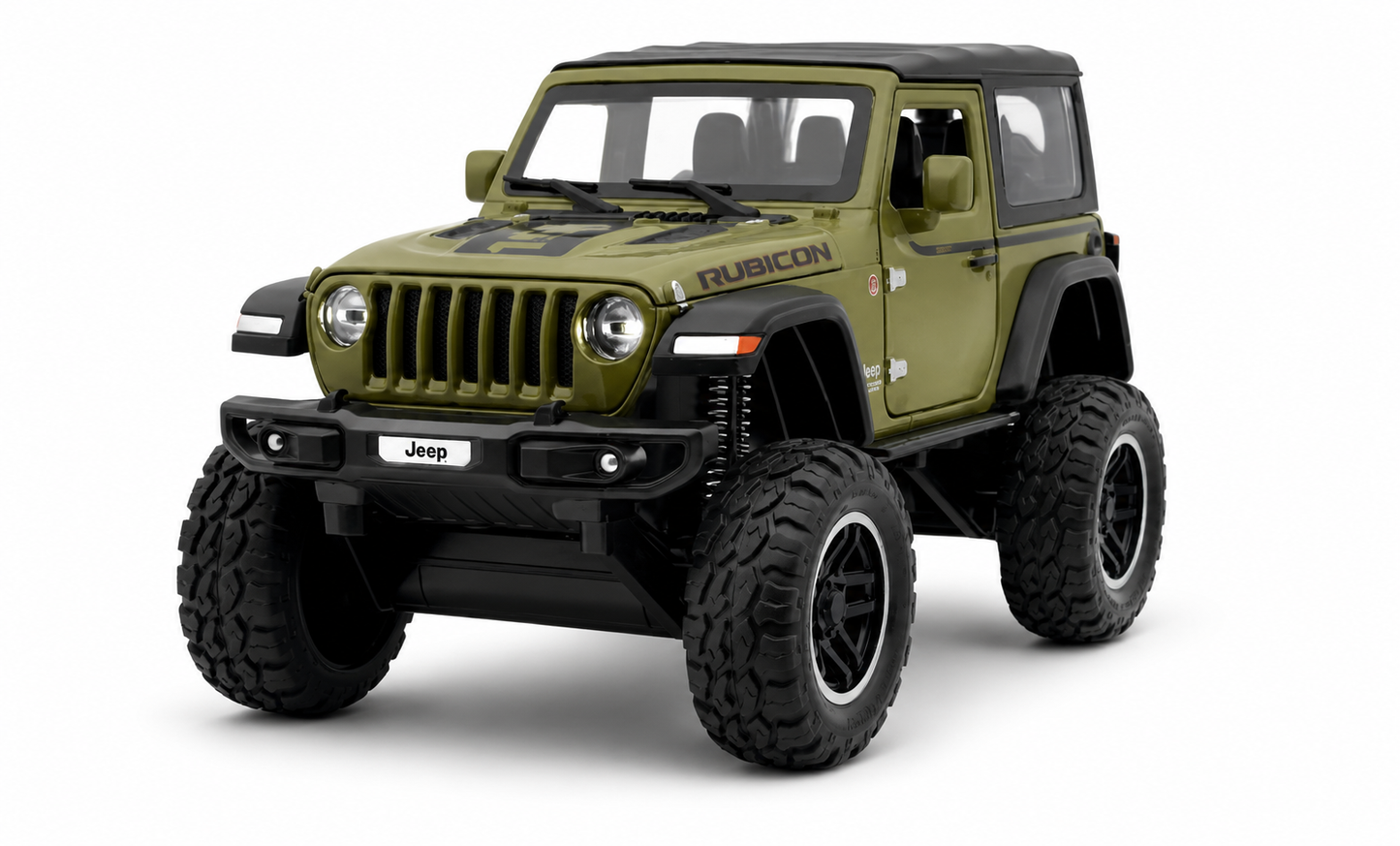 Jeep Wrangler Rubicon Diecast 1:18 Scale Model Car with Removable Top - Big Size