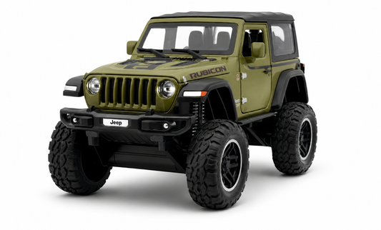 Jeep Wrangler Rubicon Diecast 1:18 Scale Model Car with Removable Top - Big Size